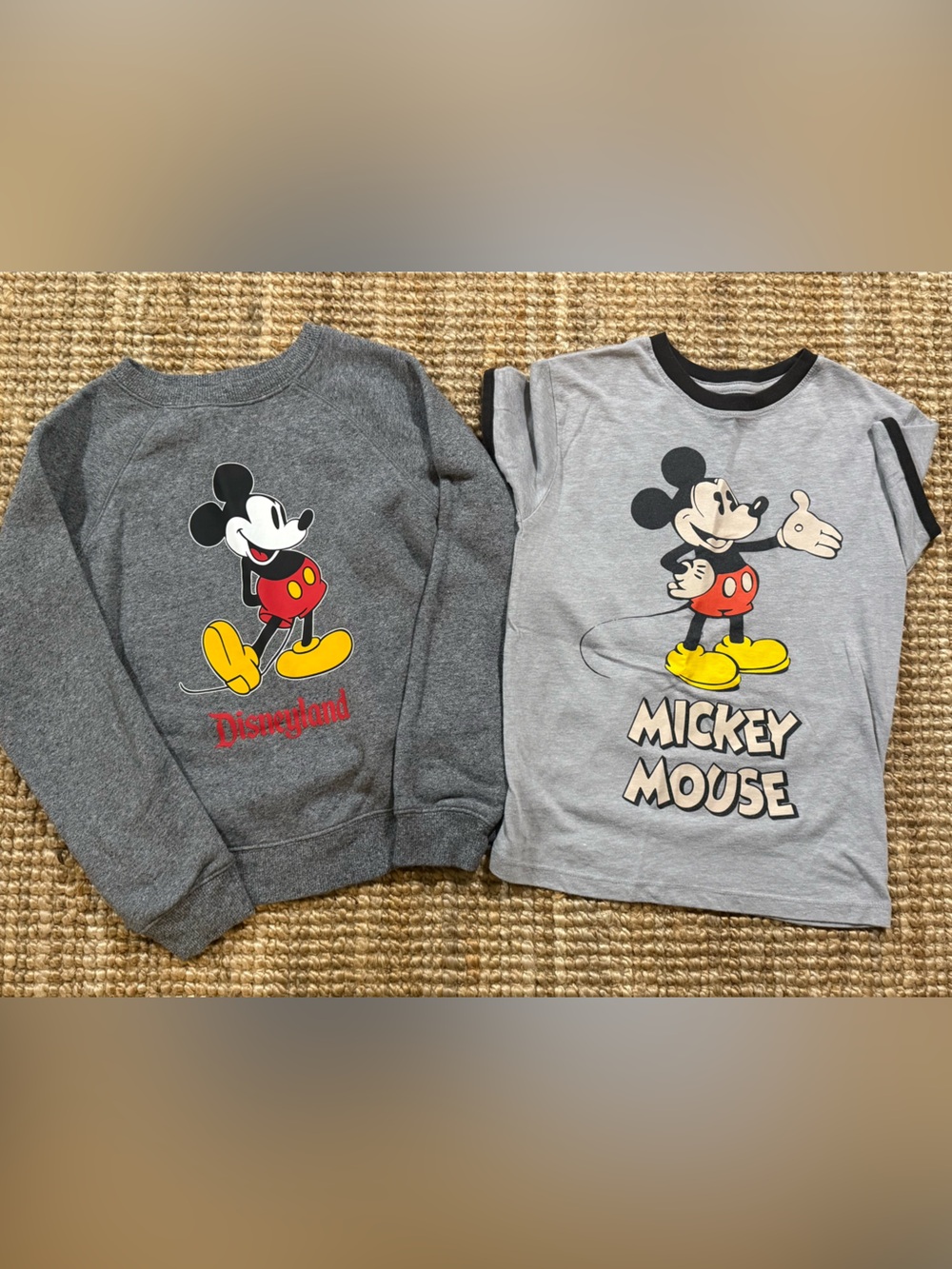 Disney Gray Mickey Mouse Kids Sweatshirt & Tee Set